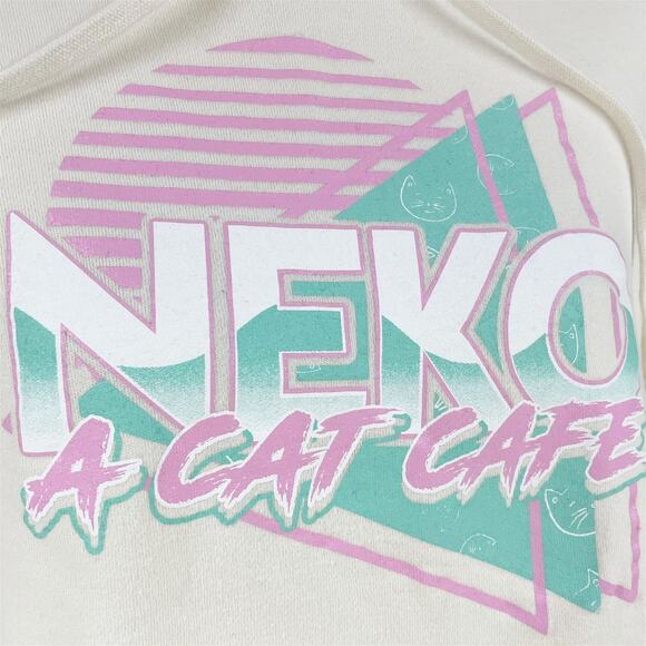 NEKO Seattle Cat Cafe Merch Retro Cropped Hoodie Size M - Picture 4 of 8